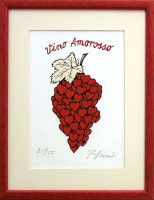 PRODÁNO.  Vino Amorosso - Jiří Slíva - grafika